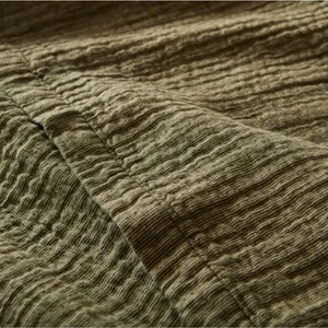 West Elm European Flax Linen Blanket, Color: Dark Olive Melange - Picture 1 of 9