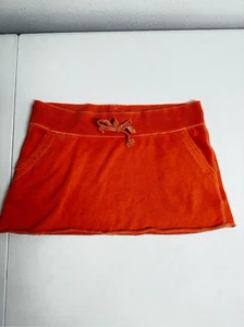 Aerie Women’s Mini Skirt Sweatpants Material Size SP Cotton Blend Pockets Orange - Picture 1 of 9