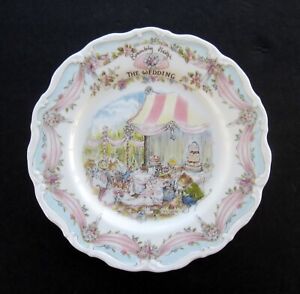 1987 Royal Doulton Brambly Hedge Special Occasion The Wedding Plate - 8"