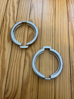 BMW E65 E66 Chrome Cup Holder Trims 7022413 2002 2003 2004 2005 7 Series - Image 1 of 4