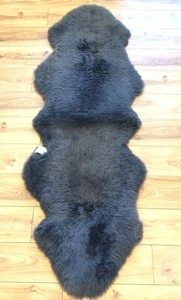 Dark Grey Double Super Thick Soft and Luxurious Genuine Sheepskin Rugs 2x Pelts - Picture 1 of 6