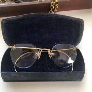 110 12 kg Drahtgestell Gold gefüllt Vintage Klassen mit Etui - Bild 1 von 10