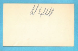 Carl Hubbell Auto 3 x 5 Index Card HOF Giants OV122 - Picture 1 of 1