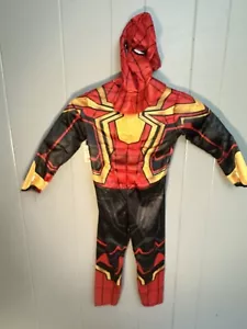 Marvel Spiderman Traje Integrado Niños Disfraz Muscular Máscara Extra Pequeño 3-4 - Imagen 1 de 4