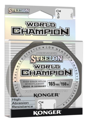 Konger Monofile Fluorocarbon Angelschnur World Champion Coated 0,10-0,30mm 150m