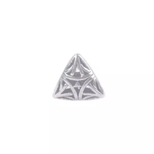 40 Stck. Antik Silber Metall Hohl Dreieck Perlen für Schmuck Herstellung - Bild 1 von 3