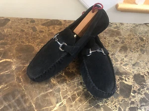 Men's 11M Perry Ellis Portfolio Black Suede Comfortable Driving Moc - Picture 1 of 4