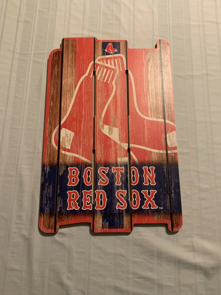 Boston Red Sox MLB 17" x 11" Wood Decorative Indoor Sign Wincraft Brand New - Image 1 of 2