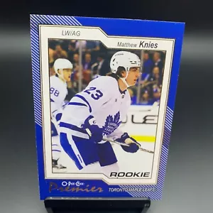 2023-24 O-Pee-Chee Hockey #P-88 Matthew Knies Premier RC Blue Maple Leafs - Picture 1 of 2