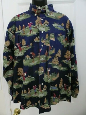 Boston Prepatory Company Mens Golf Blue Long Sleeved Button Down Shirt Size XXL - Image 1 of 4