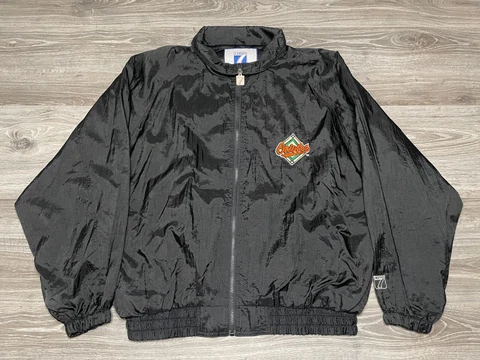 Vintage 90s Balitmore Orioles MLB Baseball Plate Logo Windbreaker Jacket Size XL Cover
