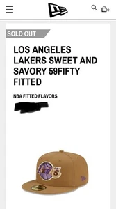 Los Angeles Lakers Sweet And Savory New Era 59fifty Fitted Cap 7 3/8 - Picture 1 of 5