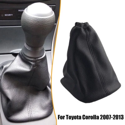1pc PU Leather Gear Stick Shift Gaiter Boot Cover For Toyota Corolla 2007-2013 Foto 1 de 4