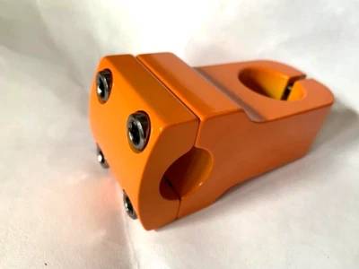ORANGE Bicycle Stem Alloy 28.6mm X 22.2mm X 50mm BMX Chopper Bikes - Image 1 of 4