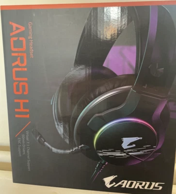 Gigabyte Aorus H1 Gaming Headset USB 7.1 Surround Sound Stereo Microphone PC - Image 1 of 4