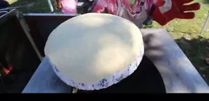 Tandoor Gaddi 12 inch Naan Bread Pillow Tandoori Roti Clay Oven Cushion, White - Picture 1 of 3