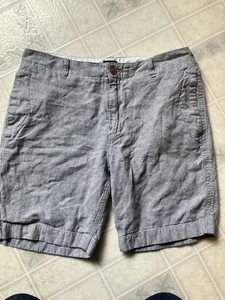 J. Crew Factory Men’s Size 33 Linen Cotton Beach Shorts Gray Style A4142 - Picture 1 of 5