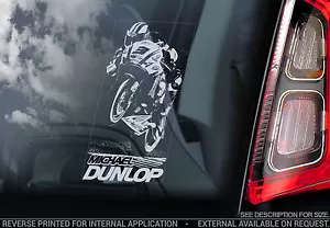 Michael Dunlop - Auto Fensteraufkleber - Isle of Man TT Moto GP Motorrad Schild TYP1 - Bild 1 von 1