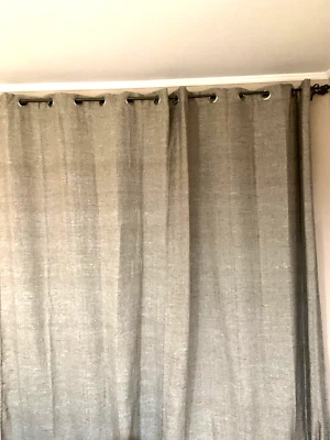 Juego de 2 Ikea Vintage Monteux 95 in\. Panel de cortina de ventana plisado pellizco en beige Foto 1 de 4