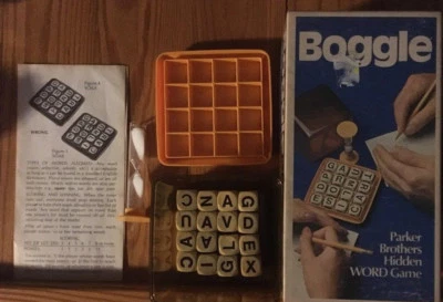 1976 BOGGLE  No. 104 Parker Hidden Word Game Letter Fun Family Vintage  Strategy - Image 1 of 3