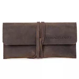 Federmäppchen Stiftehalter Aufbewahrungstasche Vintage Crazy Horse Leder Retro - Bild 1 von 5