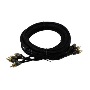 Full Tilt Audio HQ 20 Foot 4-Channel RCA Cable Gold Plated Connectors - Picture 1 of 4