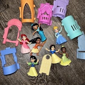 Lot of 7 - 2021 McDonald's Happy Meal Disney Princess Figures Toys - 2 NEW! - Picture 1 of 2