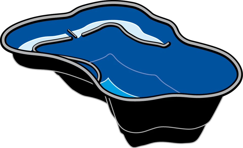 Ubbink Fertigteich Iris SII Teichschale komplett Schwarz 240 Liter - Bild 1 von 1