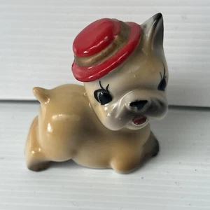 Vintage Puppy Dog Figurine Japan Kitsch Mid Century Quirky Animal Decor Ceramic - Picture 1 of 11