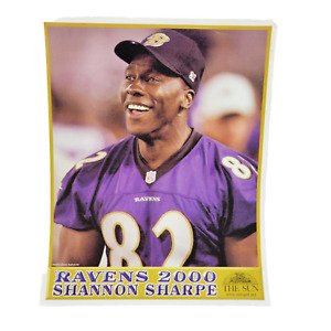 Baltimore Ravens The Sun 2000 10x13 Photo Shannon Sharpe Double Sided SB Champ