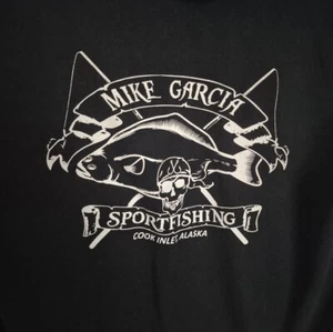 Mike Garcia Cook Inlet Alaska Sport Angeln Sportfischen Hoodie Sweatshirt M - Bild 1 von 5