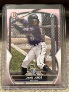 2023 Bowman 1st Bowman Pink 022/175 Dyan Jorge BP-22 Colorado Rockies Rookie MLB - Bild 1 von 2
