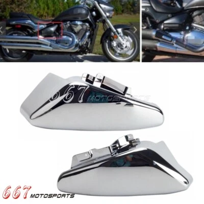 Cubiertas laterales de batería cromadas para Suzuki Boulevard M109R M1800R Boss 2006-2024 Foto 1 de 4
