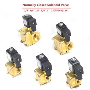 High-Pressure 16KG Pilot Type Solenoid Valve Air Water Oil Brass Normally Closed - Picture 1 of 10