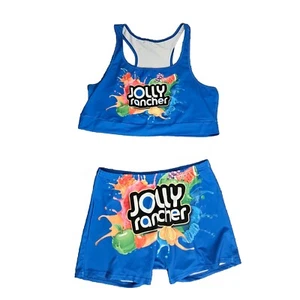 Women's Shorts Sets Jolly Ranchers Tracksuit Tank Top High Waist Shorts Large - Picture 1 of 9