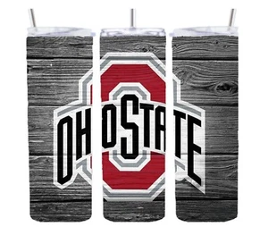Ohio State OSU Buckeyes Hot/Cold 20 oz Stainless Steel Tumbler w/Lid Straw Box - Picture 1 of 1