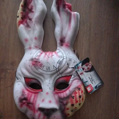 Blutiger Zombie Alice Hase Kaninchen Tier Kostüm Halloween Kostüm Maske - Bild 1 von 4