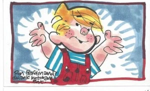 Pristine, Cartoonist Ron Ferdinand Hand Drawn & Signed, Dennis The Menace Sketch - Bild 1 von 3
