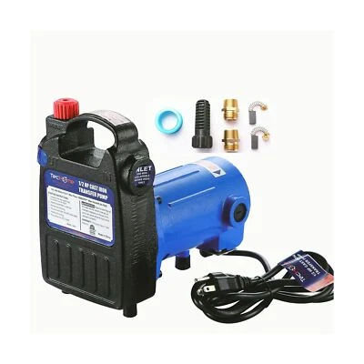 1/2 HP Cast Iron Transfer Pump, 120V 1560GPH Water Pump, High Pressure Transf... - Image 1 of 4