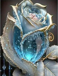 Rose Diamond Painting Kits for Adults-Flower Diamond Art Kits for Adults,Round 5 - Picture 1 of 8