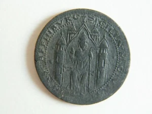 Moneda Polonia 10 Pfenning Ocupación Alemana 1917, RARA - Foto 1 di 2