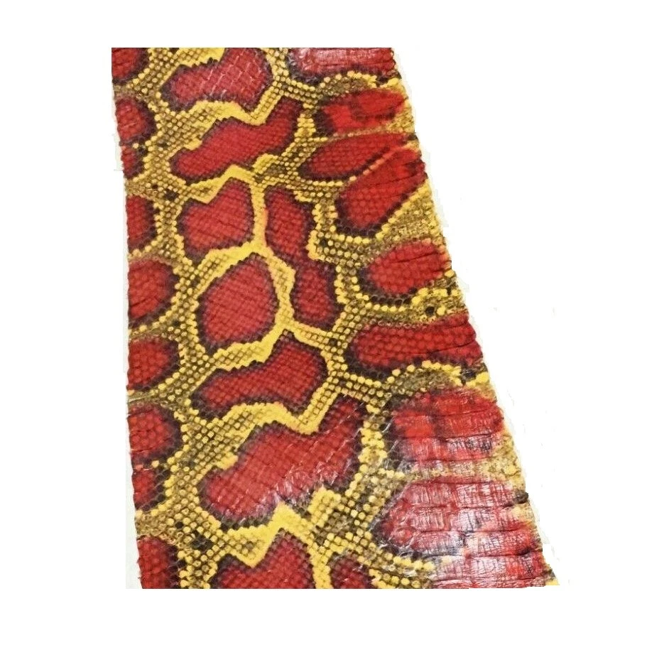 Authentic Snake Skin Hide Leather Snakeskin Burmese Python Print Waxed  - Image 1 of 1