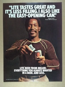Miller Lite 1979 cerveza Bubba Smith foto de colección anuncio impreso - Imagen 1 de 1