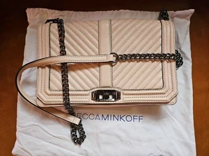 Rebecca Minkoff Chevron Quilted Love Crossbody Bag & Dust Cover NWOT - Picture 1 of 10