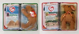 Ty Mcdonalds Beanie Babies (Humphrey the Camel, Germania the Bear) SET OF 2 - Picture 1 of 5