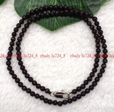 Hermoso encantador collar de cuentas redondas de piedras preciosas ópalo ojo de gato multicolor de 4 mm 18" Foto 1 de 4