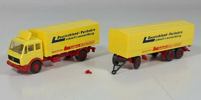 Wiking 1:87 Mercedes-Benz 1632 Lautz Oberwelland Delivery Box Truck And Trailer - Image 1 of 4