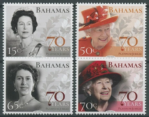 Bahamas 2022 MNH Royalty Stamps Queen Elizabeth II Platinum Jubilee 4v Set Cover