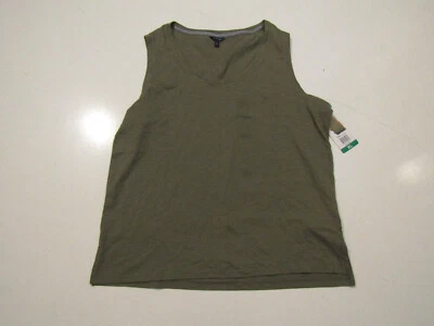 NAUTICA 绿色无袖圆领背心衬衫,尺寸 S,全新带标签女式 — 第 1/3 张图片