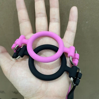 Open Mouth Gag Bondage Restraints Breathable Ball O-Ring Gag Harness Belt SM USA - Image 1 of 4